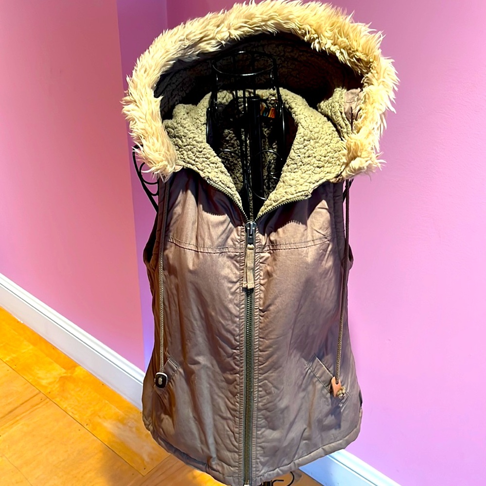 True Grit cozy hooded vest